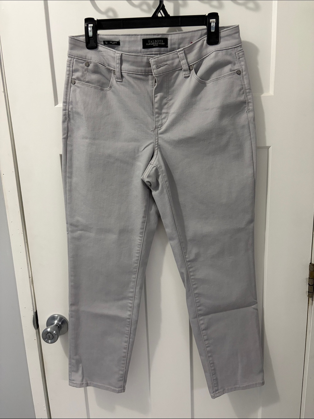 Talbots Light Purplish Gray Slim Ankle Pants